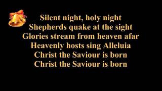 Silent night lyrics (karaoke) - instrumental music - piano and strings - Christmas song / carol