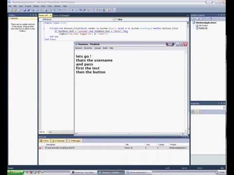 Visual Basic 2010 Login Screen Tutorial Easy