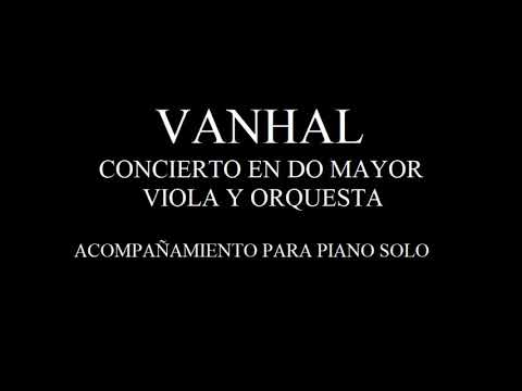 VANHAL | Concierto Do Mayor para Viola y Orquesta (Acompañamiento de piano solo)