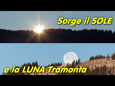 la LUNA TRAMONTA Mentre SORGE il SOLE #luna #sole
