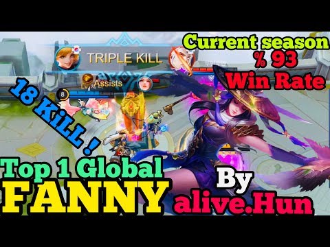 Top 1 Global Fanny by alive.Hun - Fanny the blade dancer 18 kill - Mobile legends
