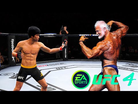 UFC4 Bruce Lee vs Old Steroid Man EA Sports UFC 4 - Epic