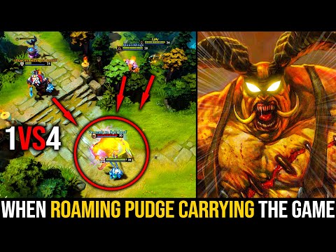 When Support Can Carrying The Game!!! Epic 1vs4 Roaming Pudge 28Kills | Pudge Official