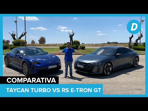 Audi RS e-tron GT vs Porsche Taycan Turbo | Berlinas ELÉCTRICAS deportivas de +600 CV | Diariomotor