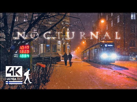 Snowfall Walk in Central Helsinki, Finland 2026 - Slow TV 4K