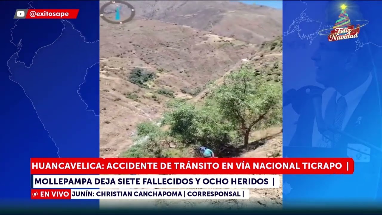 🔴🔵 Accidente de tránsito en vía nacional Ticrapo y Mollepampa deja siete fallecidos y ocho heridos