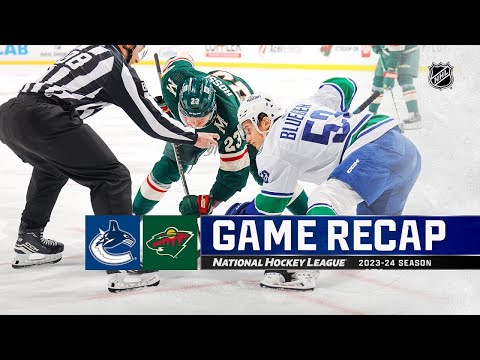 Vancouver Canucks vs Minnesota Wild | February 19, 2024 | Game Highlights | NHL Regular Season