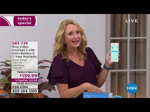 Ring Video Doorbell 2 HD Security with Extra Battery   3...