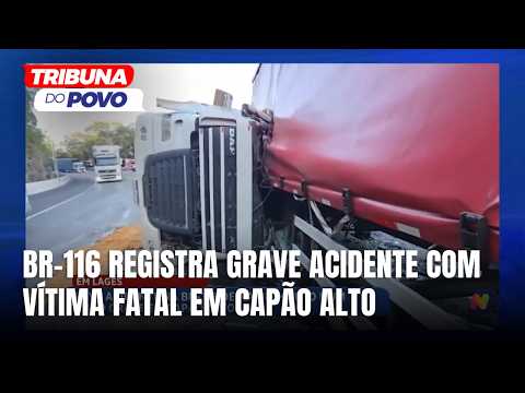 Acidente na BR-116 em Capão Alto deixa um morto e um ferido grave