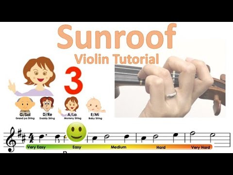 Nicky Youre & dazy - Sunroof sheet music and easy violin tutorial