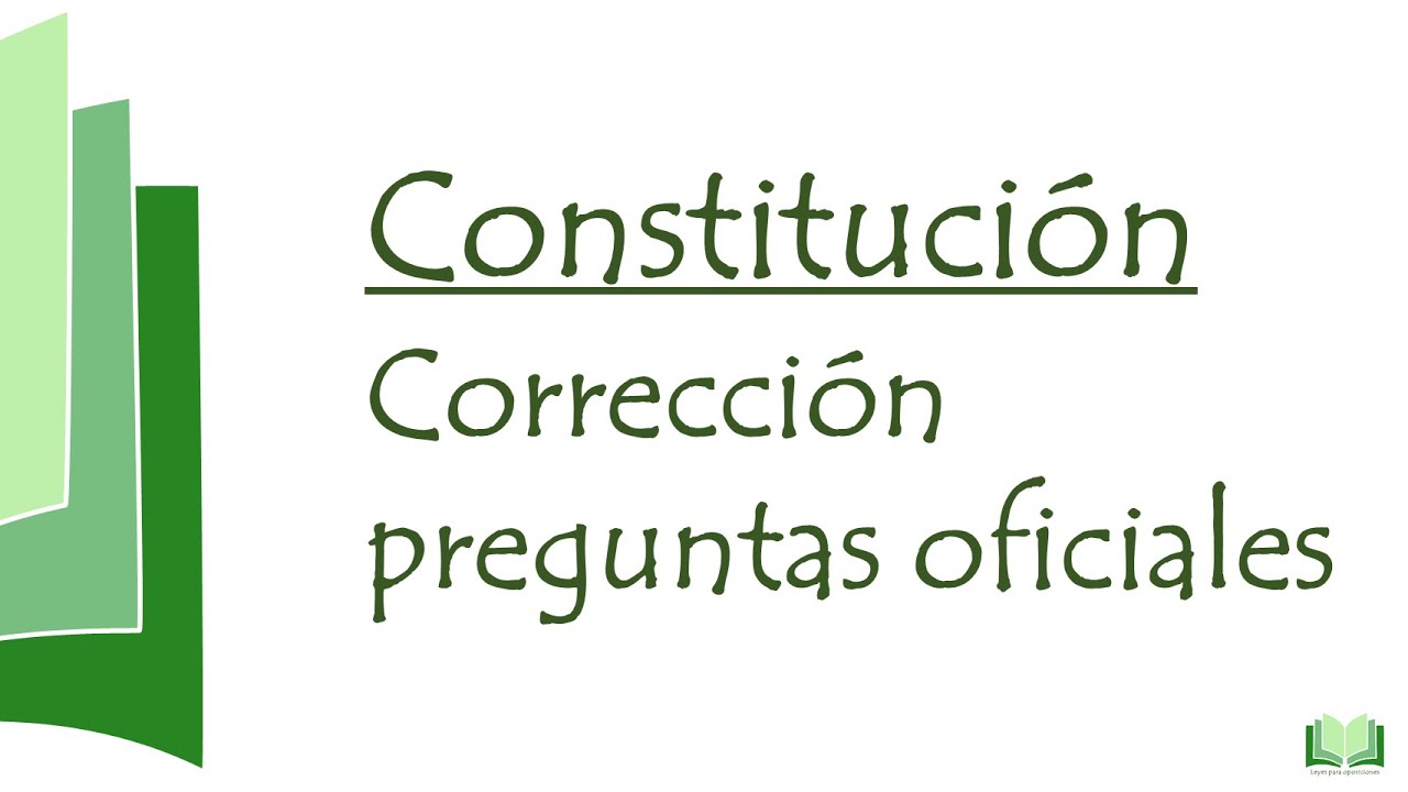 Watch Corrección preguntas oficiales Constitución Española Now Corrección preguntas oficiales Constitución Española
