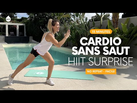 🔥 HIIT cardio surprise SANS SAUT - No Repeat facile 15 min 💦  - Jessica Mellet - Move Your FIt