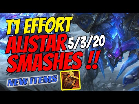 T1 Effort Plays ALISTAR Support vs Rakan - Challenger Gameplay - New Items - Season 11