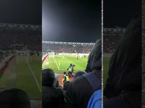 Partizan - Viktoria Plzeň 15.02.2018  UEFA Europa League detail from the stadium (corner)