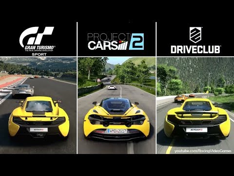 Gran Turismo Sport vs. Project CARS 2 vs. DriveClub | ''Time of Day'' Graphics Comparison PS4