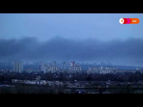 Smoke rises over Kyiv amid Russian strikes