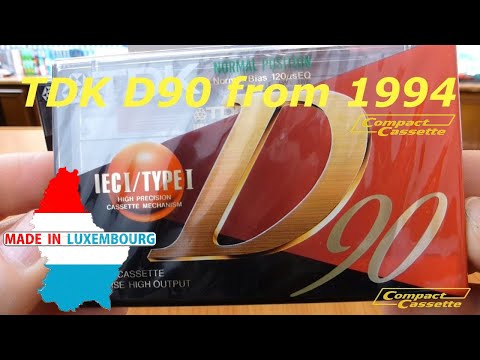 Unwrapping TDK D90 from 1994 Made in Luxembourgh Audio Cassette!