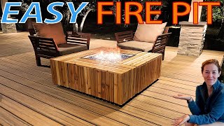 DIY Fire Pit Table | A Gas Burner Kit Makes it Easy