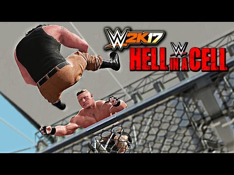 WWE 2K17 - Brock Lesnar vs Braun Strowman Hell In A Cell Match W/DAYTIME ARENA (PS4 & XBOX ONE)