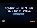 Sounds for Sleeping ⨀ Thunderstorm with Tornado Warnings ⨀ Dark Screen ⨀  10 hours