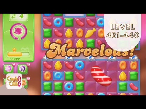 #44 Candy Crush Jelly Saga ［ LV.431-440 ］キャンディクラッシュゼリーを初めてみたよ！ 攻略方法