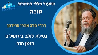 שיעור כללי |  נטילת לולב בירושלים בזמן הזה | רה"י הרב אהרן פרידמן (ישיבת כרם ביבנה) - התמונה מוצגת ישירות מתוך אתר האינטרנט יוטיוב. זכויות היוצרים בתמונה שייכות ליוצרה. קישור קרדיט למקור התוכן נמצא בתוך דף הסרטון