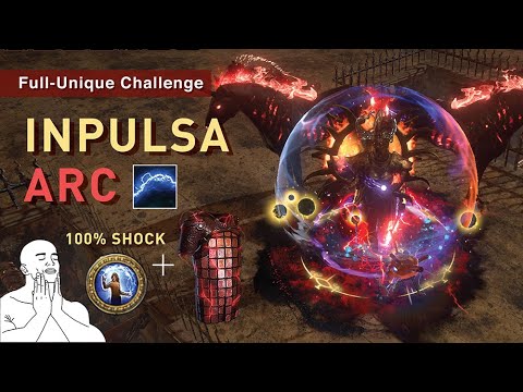 Shaper of Storm + Inpulsa =【SmoothAF ARC】100% Shock Chance = Explode ! **Full-Unique Challenge 3.13