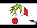 How To Draw The Grinch Hand