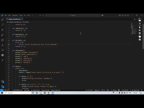 Simple Calculator Using Python Technohacks Internship