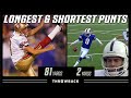 Longest & Shortest Punts in NFL History!