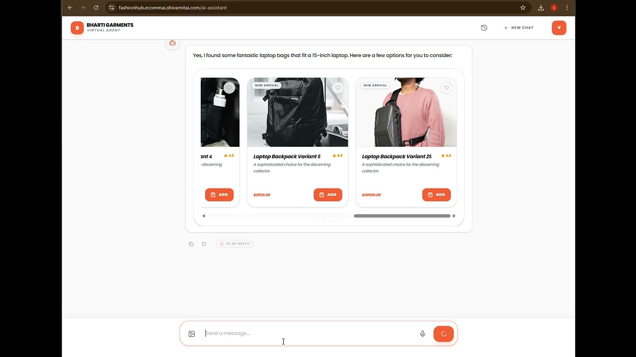 Introducing the **Ecommerce Agent by SHIVAM ITCS** – an AI-powered shopping assistant!