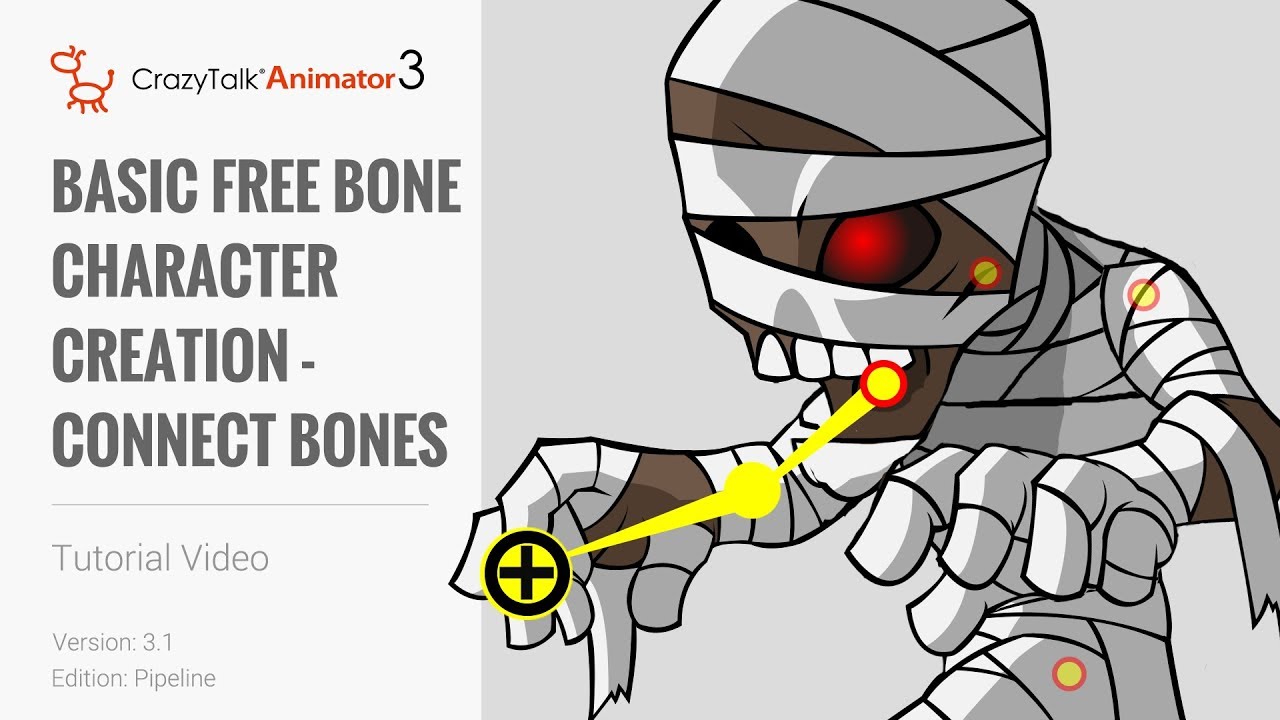 CrazyTalk Animator 3.1 Pipeline Tutorial - Basic Free Bone Character Creation