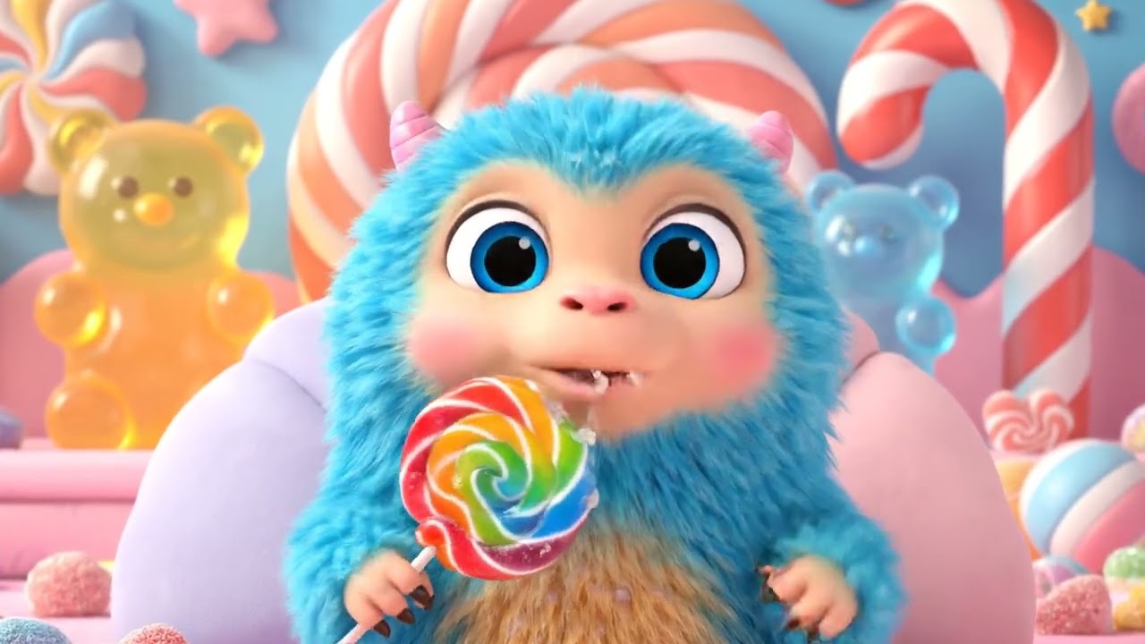 「可愛い怪物が食べる！お菓子タイム🍬」