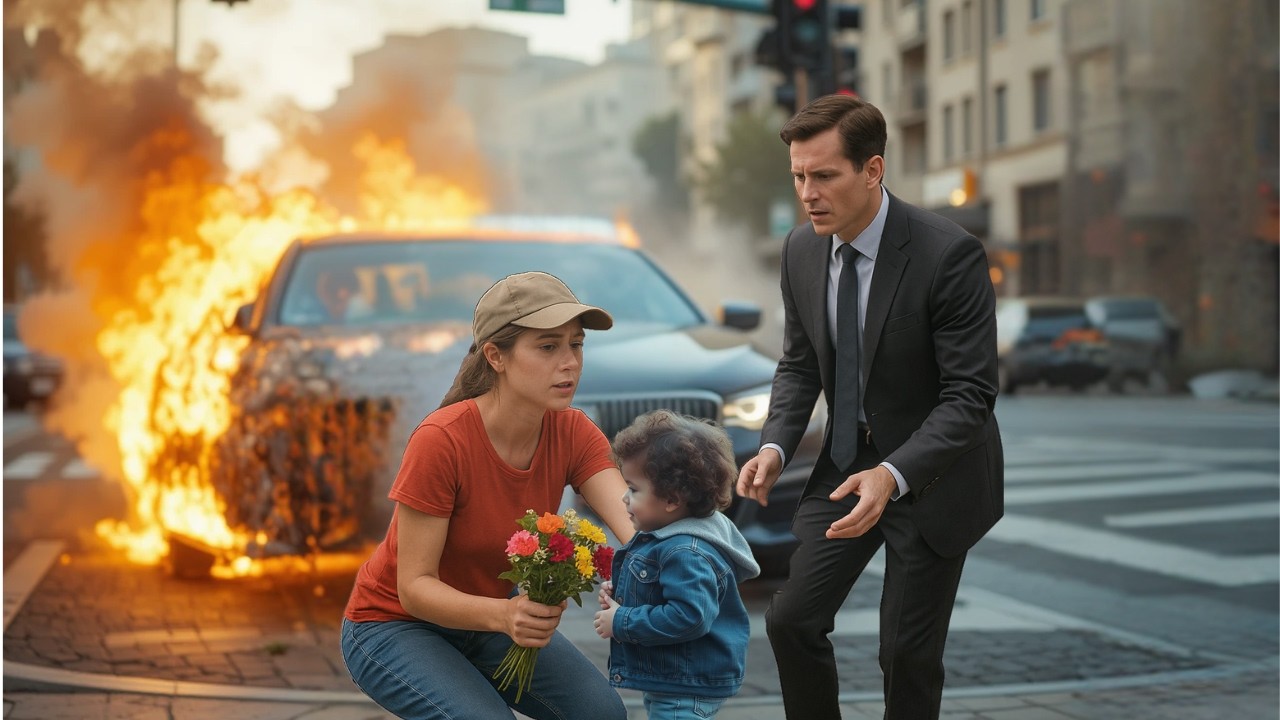 AO SALVAR UMA FAMÍLIA DO FOGO, VENDEDORA DE FLORES DESCOBRIU ALGO QUE JAMAIS IMAGINOU