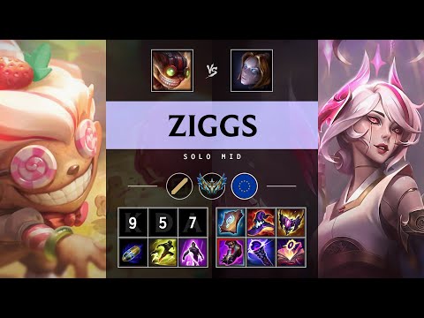 Ziggs Mid vs Orianna - EUW Challenger Patch 25.17