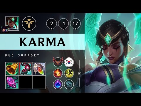 Karma Support vs Leona - KR Grandmaster Patch 25.15