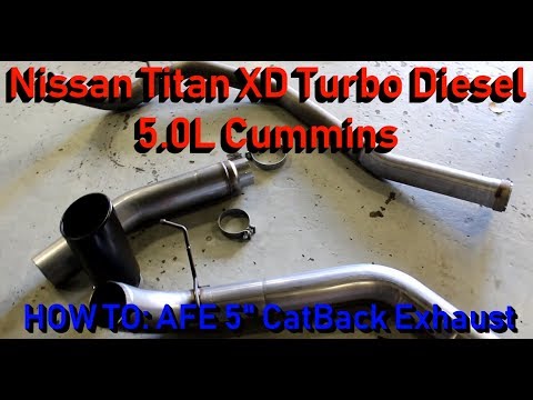 Nissan Titan XD 5L V8 Diesel Cummins AFE 5" CatBack Exhaust System