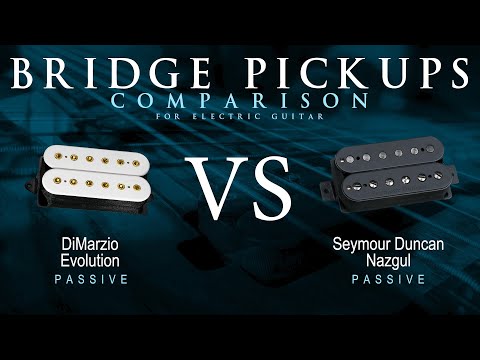 DiMarzio EVOLUTION vs Seymour Duncan NAZGUL - Passive Bridge Guitar Pickup Comparison Tone Demo