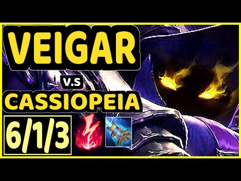 ALEX ICH (VEIGAR) vs CASSIOPEIA - 6/1/3 KDA BOTTOM ADC GAMEPLAY - NA Ranked DIAMOND