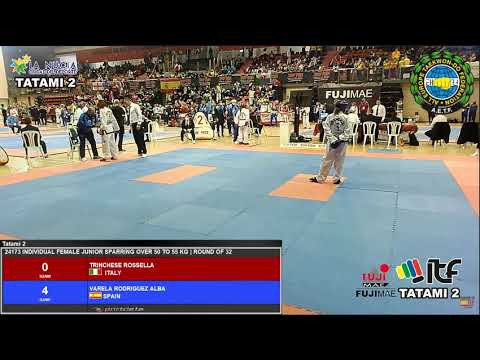 Taekwondo ITF European Championships 🥋[ España - Italia ] Combate Junior femenino #2021