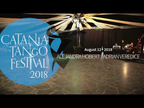 Alejandra Hobert  and  Adrian Veredice  are  dancing  to  the  tango  "  Tormenta  "  by  Carlos di Sarli  at  Catania Tango Festival  in  2018