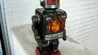 Vintage Horikawa Mr. Hustler Tin Toy Astronaut with Robot Head SH Japan