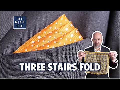 How to Fold a Pocket Square | Three Stairs Fold