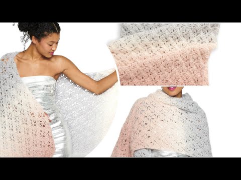 Crochet Fading Flower Stitch Shawl