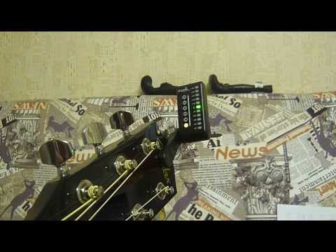 Настройка гитары с помощью цифрового тюнера Cherub WST-550G