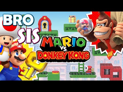 2-Player Mario vs Donkey Kong is HILARIOUS!! *Bro and Sis Playthrough* [New Nintendo Switch Game]