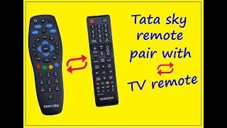 How to pair tata sky remote with TV remote.
