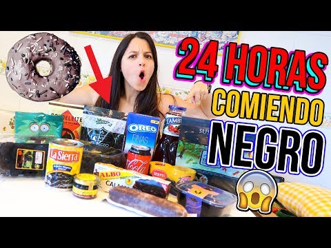 24 HORAS COMIENDO NEGRO - All day eating black food NATALIA