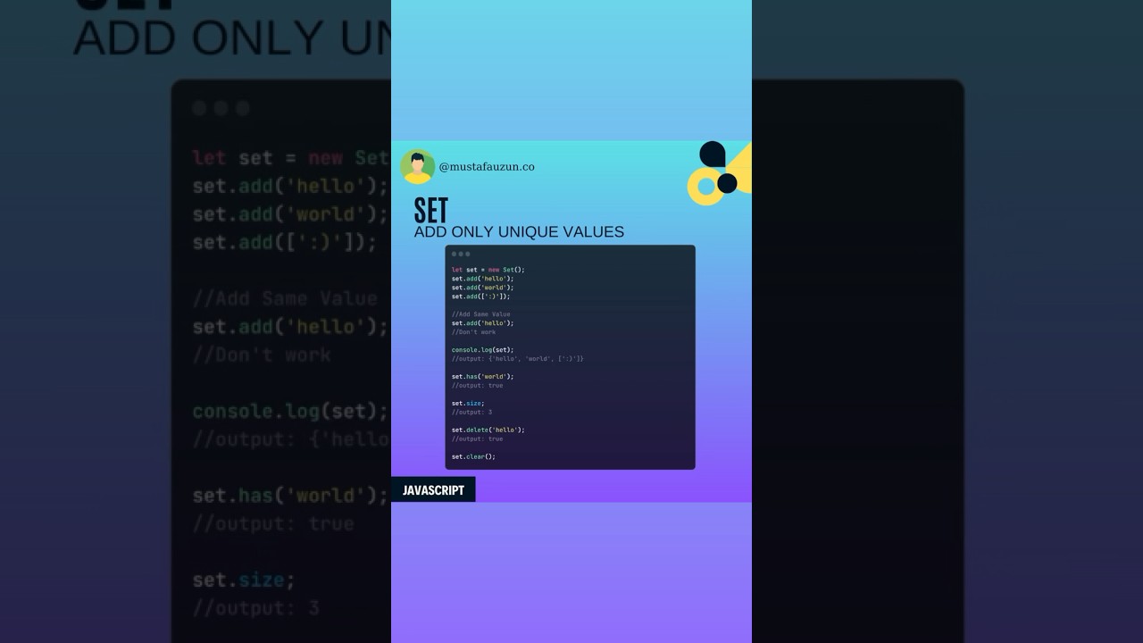 Javascript, Set Object #javascript
