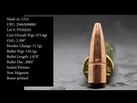 .300 Winchester Magnum, 150gr JSP, Fusion (F300WFS1) Federal Unboxing and Velocity